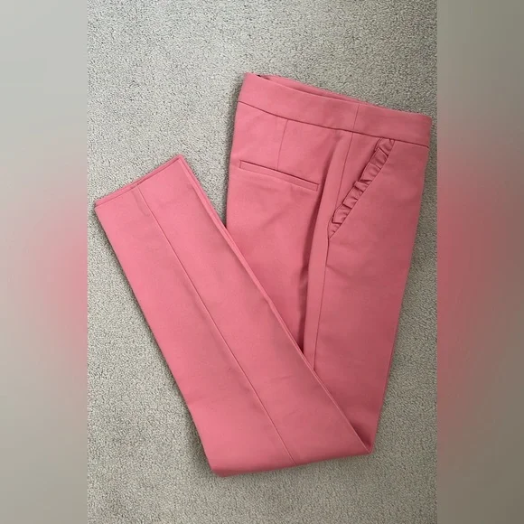 Pink Ruffle Detail Pants - Picture 1 of 2